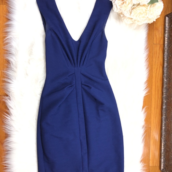 EXPRESS Fitted Royal Blue Work Dress, Size 0 - Picture 5 of 8